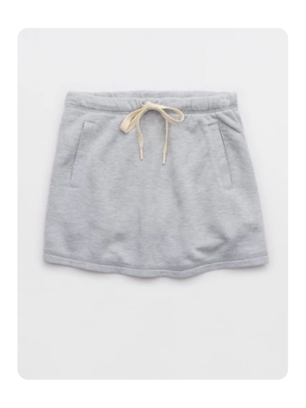 Aerie | Terry Skort | Heather Gray | Size L